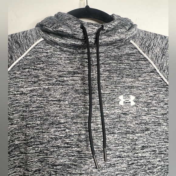 Under Armour medium UA Velocity Wordmark Hoodie heathered Gray sweatshirt EUC - Picture 7 of 12